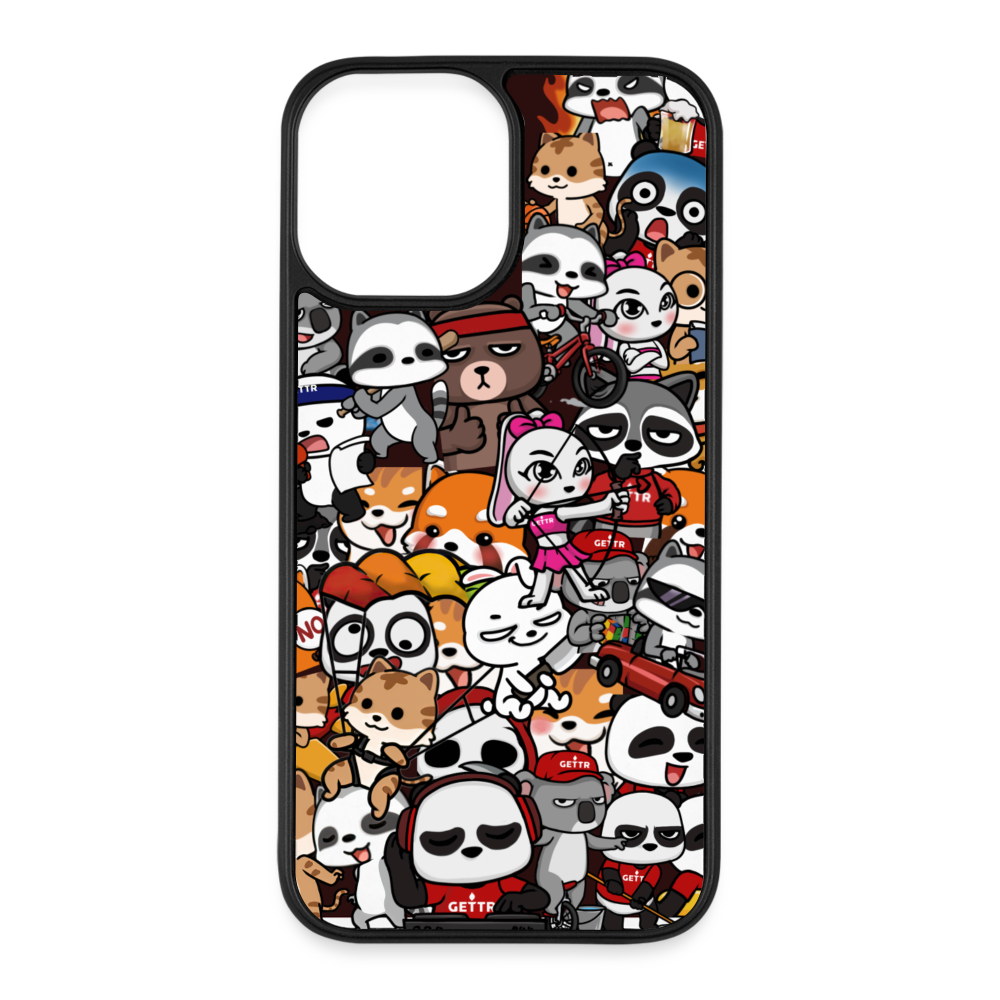 iPhone 12 Pro Max Case (Stickers Collection Edition) - white/black